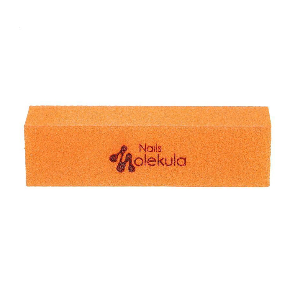 Баф для нігтів Nails Molekula Professional 4-сторонній, 120/120, помаранчевий (M-27)